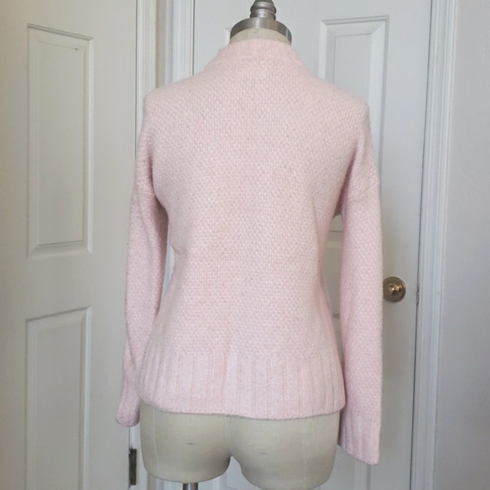Lou & Grey Soft Cozy Chunky Sweater Pink Textured Waffle Knit Boxy Fit • SMALL - Picture 5 of 12